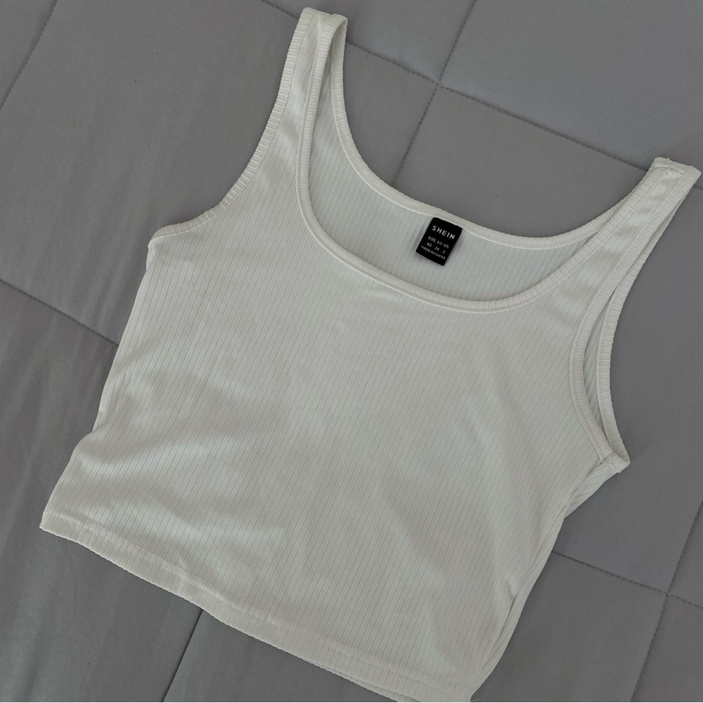 Shein Rib-Knit Crop Tank Top